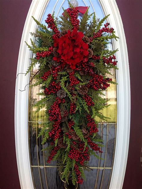 teardrop wreaths for front door|teardrop christmas wreath with lights.